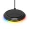 RapidX - Prismo RGB 10W Qi Certified Wireless Charging Pad for Android/iPhone/AirPods - Black-Front_Standard