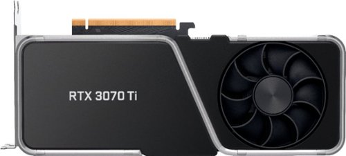 NVIDIA - GeForce RTX 3070 Ti 8GB GDDR6X PCI Express 4.0 Graphics Card - Titanium and black
