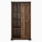 Walker Edison - 68” Modern Farmhouse Sliding Door Storage Cabinet - Rustic Oak-Front_Standard