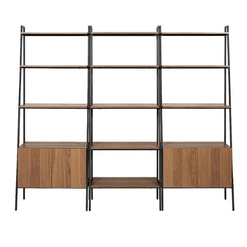 Walker Edison - 3-Piece Storage Shelf Set - Mocha