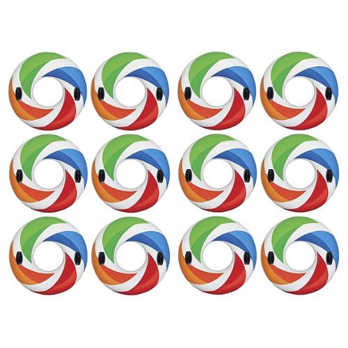 Intex - 47" Color Whirl Tube Swimming Pool Raft with Handles - Multi