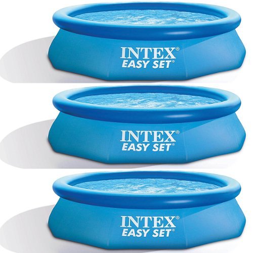 Intex - Easy Set 10ft x 30ft x 30in Above Ground Inflatable Round Pool (3 Pack) - Blue