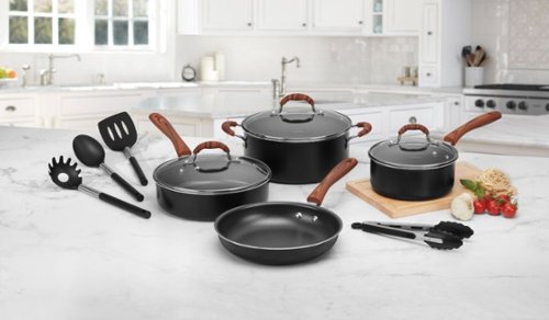 Cuisinart - Aluminum Nonstick 11 Piece Cookware Set - Black-Alt_View_Standard_12 