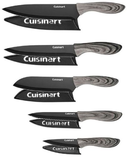 Cuisinart - Ceramic Coated 10PC Knife Set - Black