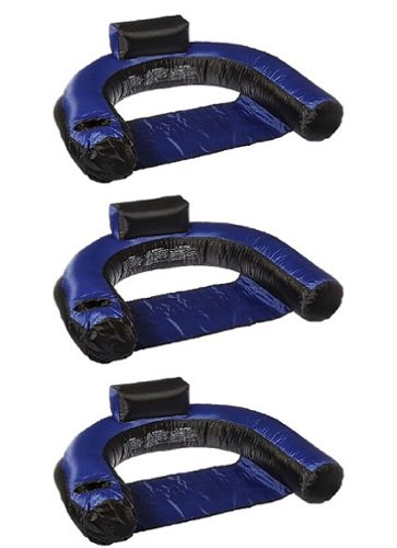 Swimline - Inflatable Nylon Fabric Covered Swimming Pool U-Seat Chair Float (3 Pack)