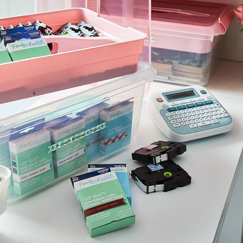 Brother P-touch Embellish Ribbon and Tape Printer - White with Green Accents GLOBAL SHIPPING
