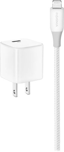 Insignia™ - 20 W USB-C Wall Charger with 6' Lightning Cable - White
