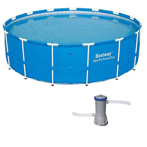 Bestway - Steel Pro Frame Above Ground Pool w Cartridge Filter pump-Front_Standard 