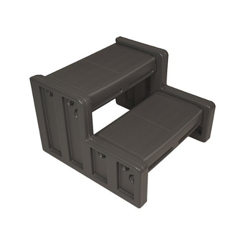 Vinyl Works - 22 Inch Junior Resin Multi Purpose Home Spa and Hot Tub Steps - Brown-Front_Standard 