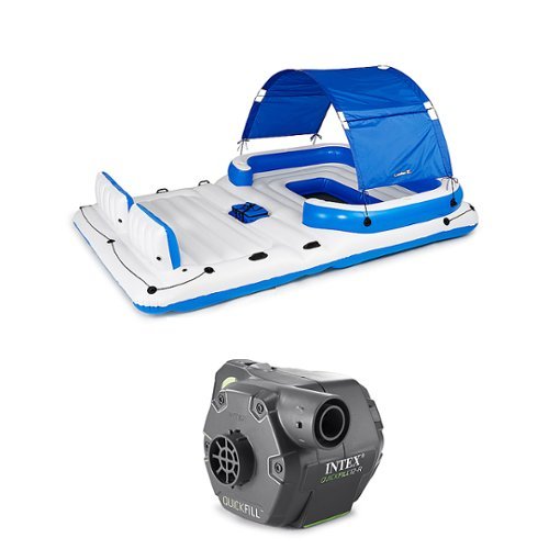 Intex - 120 V Quick Fill Cordless Inflatable Air Pump & Bestway Floating Island-Front_Standard 