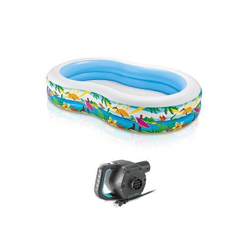 Intex - Inflatable Kiddie Pool & Electric Air Pump
