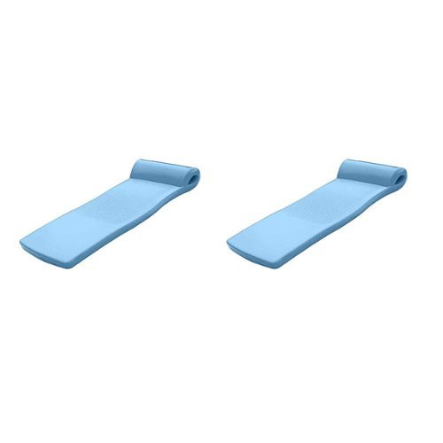 TRC Recreation - Super Soft Swimming Pool Float Water Lounger Raft, (2 Pack) - Blue
