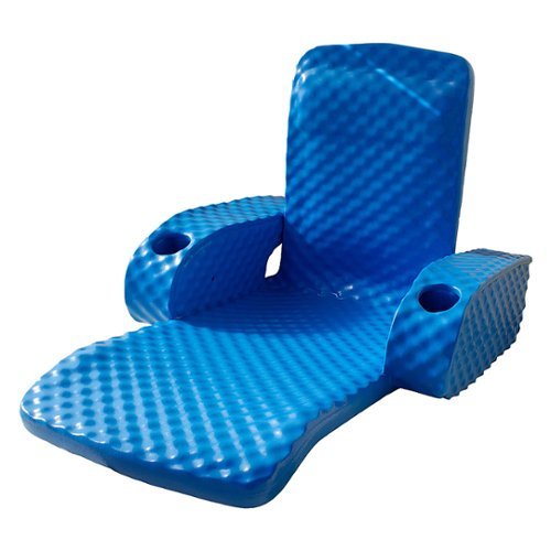 TRC Recreation - Folding Baja Float Swimming Pool Water Lounger Chair - Blue