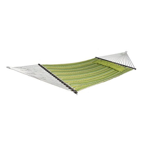 Image of Bliss - Reversible Hammock with Pillow - Green Stripe