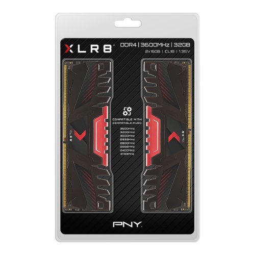 PNY - XLR8 2-Pack 32GB DDR4 3600 DIMM Desktop Memory Kit - Black-Alt_View_Standard_15 