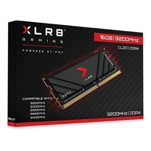 PNY  XLR8 Gaming 16GB 3200MHz DDR4 DRAM (PC4-25600) CL20 1.2V SODIMM Notebook/Laptop Memory - Black BUY ONLINE