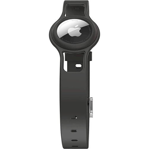 SaharaCase - Silicone Dog Collar for Apple AirTag (Small and Medium Dogs) - Black