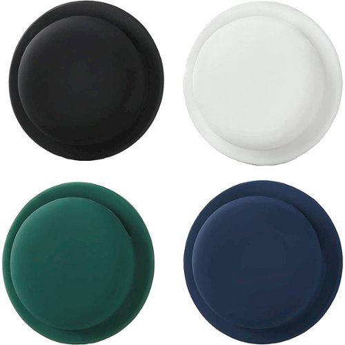 

SaharaCase - StickOn Silicone Case for Apple AirTag (4-Pack) - Black/White/Blue/Green