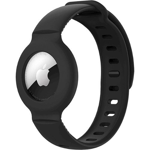 SaharaCase Silicone Wrist Band for Apple AirTag - Black WORLDWIDE DELIVERY