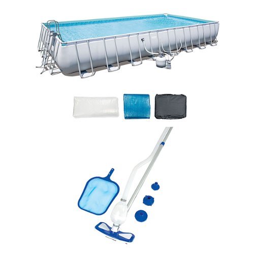 Bestway - Rectangular Frame Swimming Pool Set - Gray