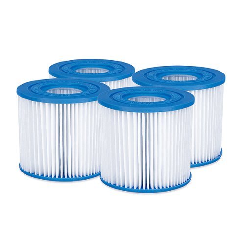 Summer Waves - Replacement Type D Pool and Spa Filter Cartridge, 4 Pack