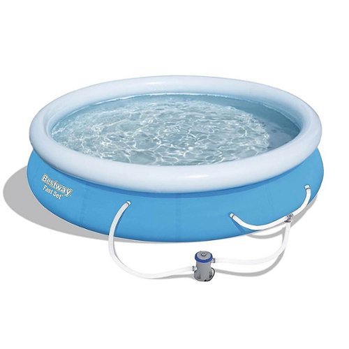Bestway - Fast Set Up 12ft x 30in Inflatable Above Ground Swimming Pool w/  Pump - Blue