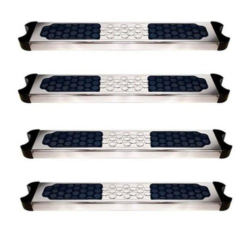 Swimline - 4 Swimming Pool Stainless Steel Replacement Ladder Rung Steps - Black-Front_Standard 