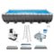Intex - 24ft x 12ft x 52in Ultra XTR Rectangular Pool, Filter, Vacuum, & Skimmer - Gray-Front_Standard