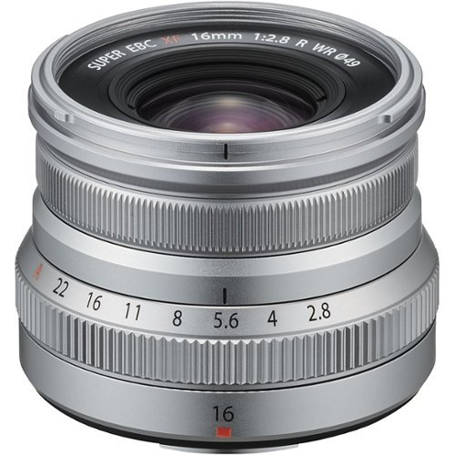 XF 16mm f/2.8 R WR Wide-Angle Prime Lens for Fujifilm X Mount Cameras - Silver