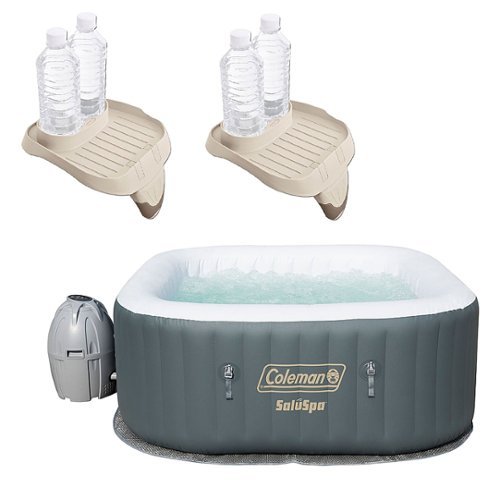 Coleman SaluSpa 4 Person Portable Inflatable Hot Tub w/ Cup Holder (2 Pack)