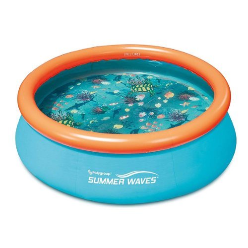 Summer Waves - 8ft x 30in Kiddie Inflatable Above Ground Pool