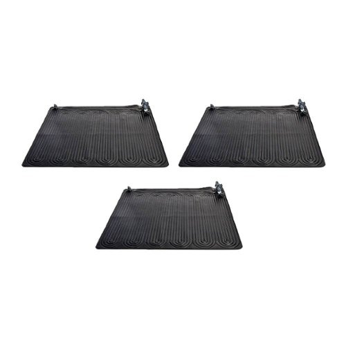 Intex - Above Ground Swimming Pool Water Heater Solar Mat (3 Pack) - Black-Front_Standard 