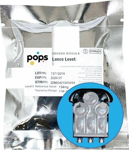 Pops - Pop-in Test Strip modules (120 integrated tests) for Blood Glucose Meter (Lance Level 1) - Black