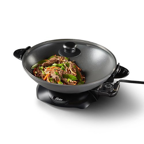 Oster - DiamondForce 4.7 Qt Nonstick Electric Wok with Lid-Angle_Standard 