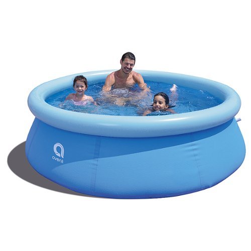 Jleisure - 8 Ft x 25" Prompt Set Inflatable Outdoor Backyard Swimming Pool - Blue