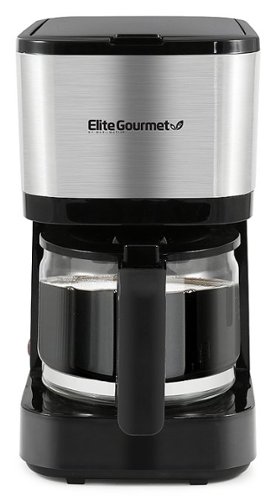 Elite Gourmet - 5-Cup Coffee Maker - Stainless Steel