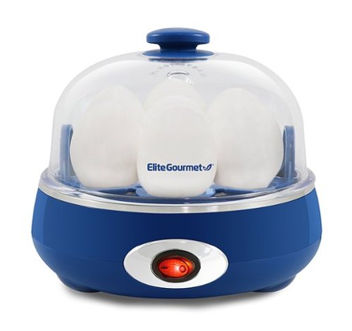 Elite Gourmet - 7-Egg Automatic Egg Cooker - Classic Blue