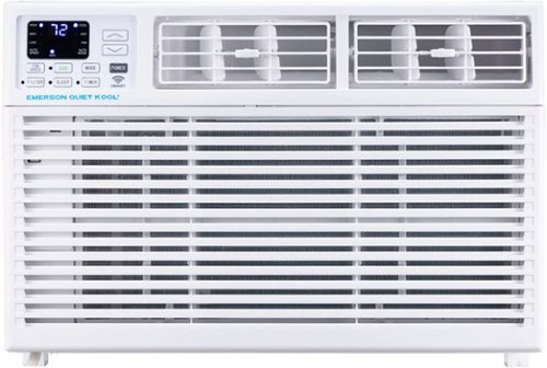 Emerson Quiet Kool - 450 Sq. Ft. 12,000 BTU Smart Window Air Conditioner with Remote, Wi-Fi and Voice Control - White-Front_Standard 