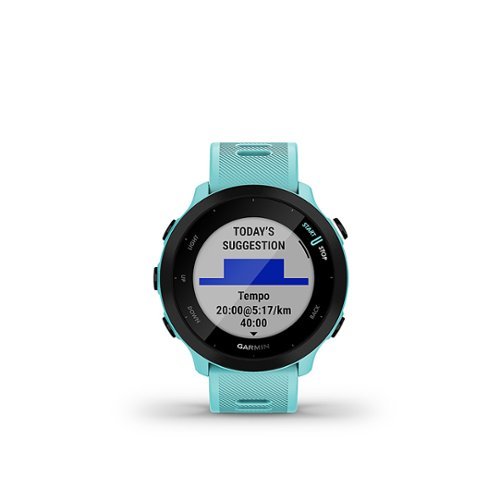 Garmin - Forerunner 55 Smartwatch 26mm Fiber-Reinforced Polymer - Aqua