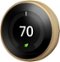 Google - Geek Squad Certified Refurbished Nest Learning Smart Programmable Wi-Fi Thermostat - Brass-Front_Standard