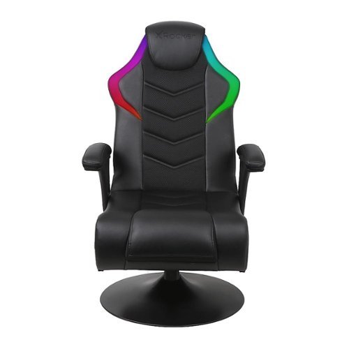 X Rocker - Torque+ RGB 2.1 Duel Gaming Chair - Black-Front_Standard 