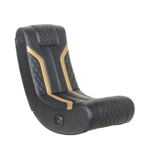X Rocker - Lux 2.0 Bluetooth Floor Rocker Gaming Chair - Gold and Black