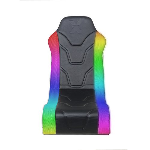 X Rocker - Chimera RGB 2.0 Bluetooth Floor Rocker Gaming Chair - Black/White w/SMD