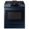 Samsung - BESPOKE 6.0 Cu. ft. Front Control Slide-in Gas Range with Smart Dial, Air Fry & Wi-Fi, Fingerprint Resistant - Navy Steel-Front_Standard