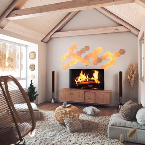 Nanoleaf Elements Hexagons Expansion Pack (3 Panels) - Wood Look SHOP ONLINE