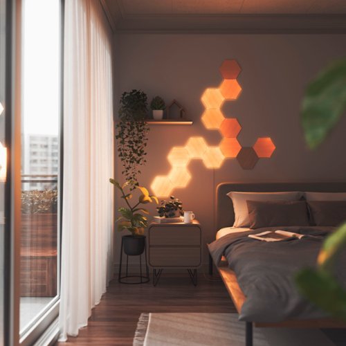 Nanoleaf Elements Hexagons Expansion Pack (3 Panels) - Wood Look GLOBAL SHIPPING