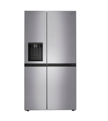 LG - 27.2 Cu. Ft. Side-by-Side Refrigerator with SpacePlus Ice - Platinum Silver