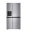 LG - 27.2 Cu. Ft. Side-by-Side Refrigerator with SpacePlus Ice - Platinum Silver-Front_Standard