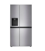 LG - 27.2 cu ft Side by Side Refrigerator with SpacePlus Ice - Platinum silver - Front_Standard