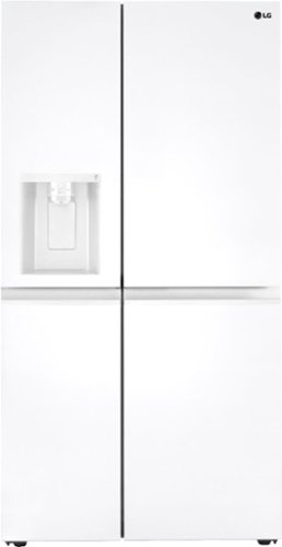 LG - 27.2 Cu. Ft. Side-by-Side Refrigerator with SpacePlus Ice - Smooth White